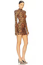 Zebra Mini Dress Black Multi