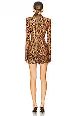 Zebra Mini Dress Black Multi