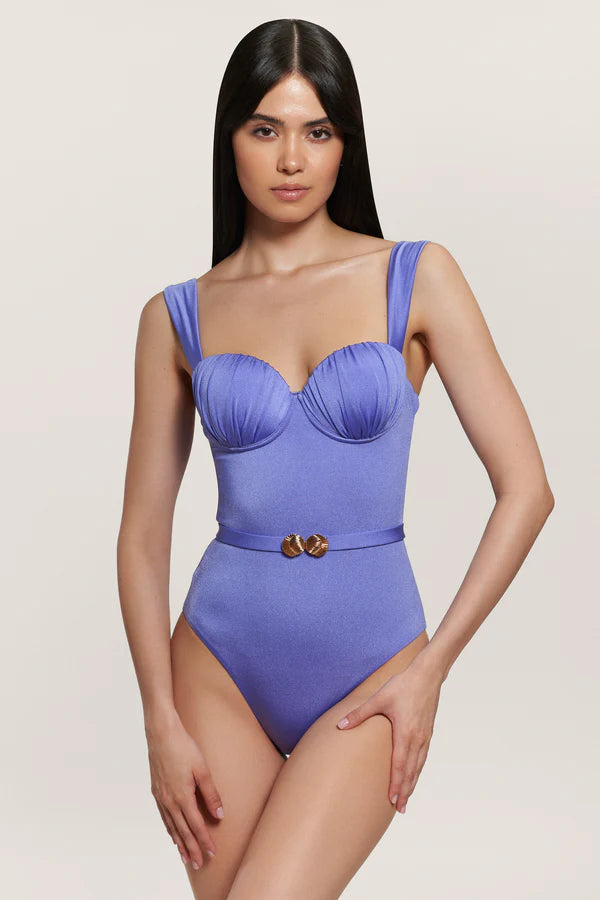 Seashell Balconette One Piece Amethyst