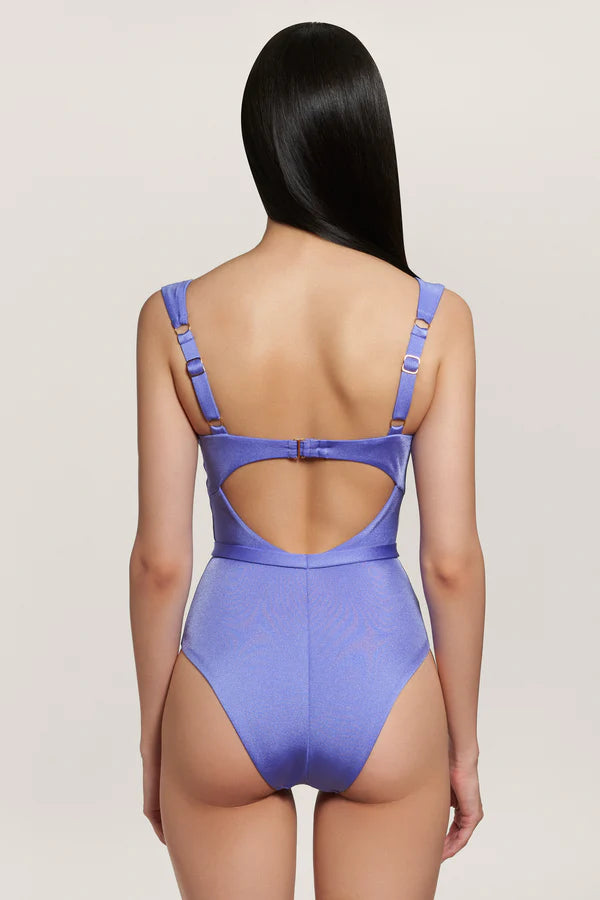 Seashell Balconette One Piece Amethyst
