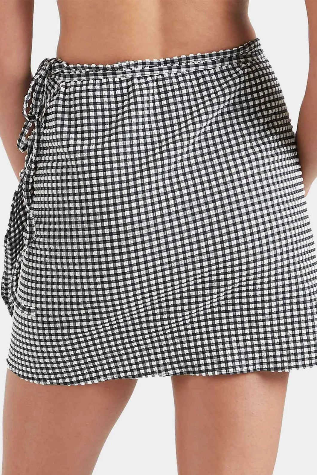 Mini Sarong Gingham Black