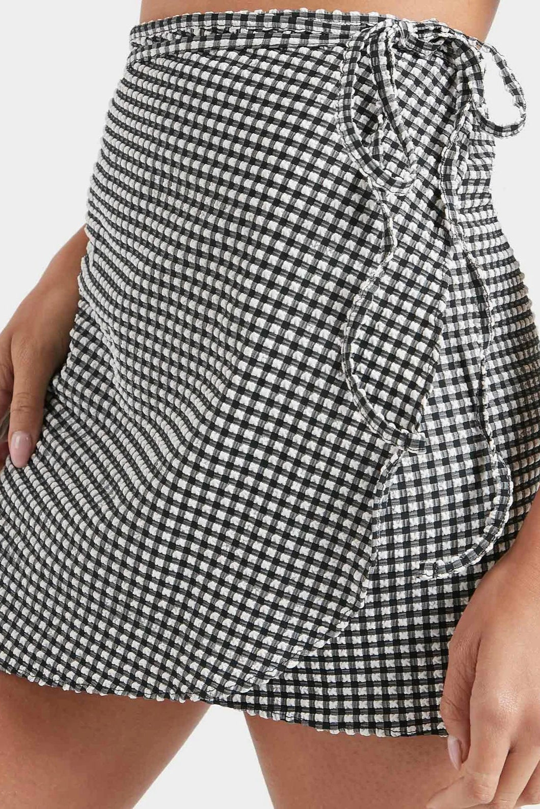 Mini Sarong Gingham Black