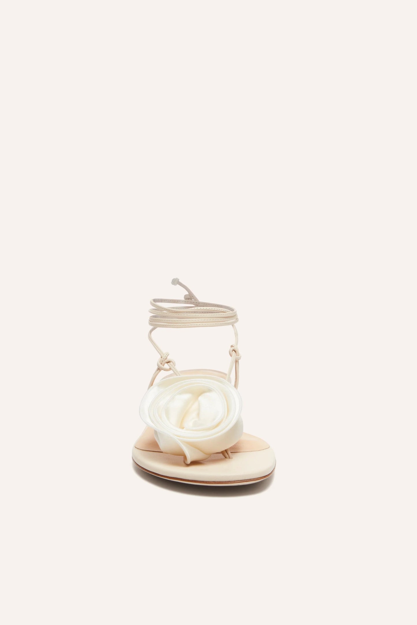 Wrap Around Flower Sandals Cream