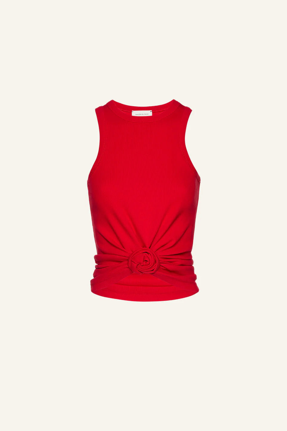 Knotted Tank Top in Red