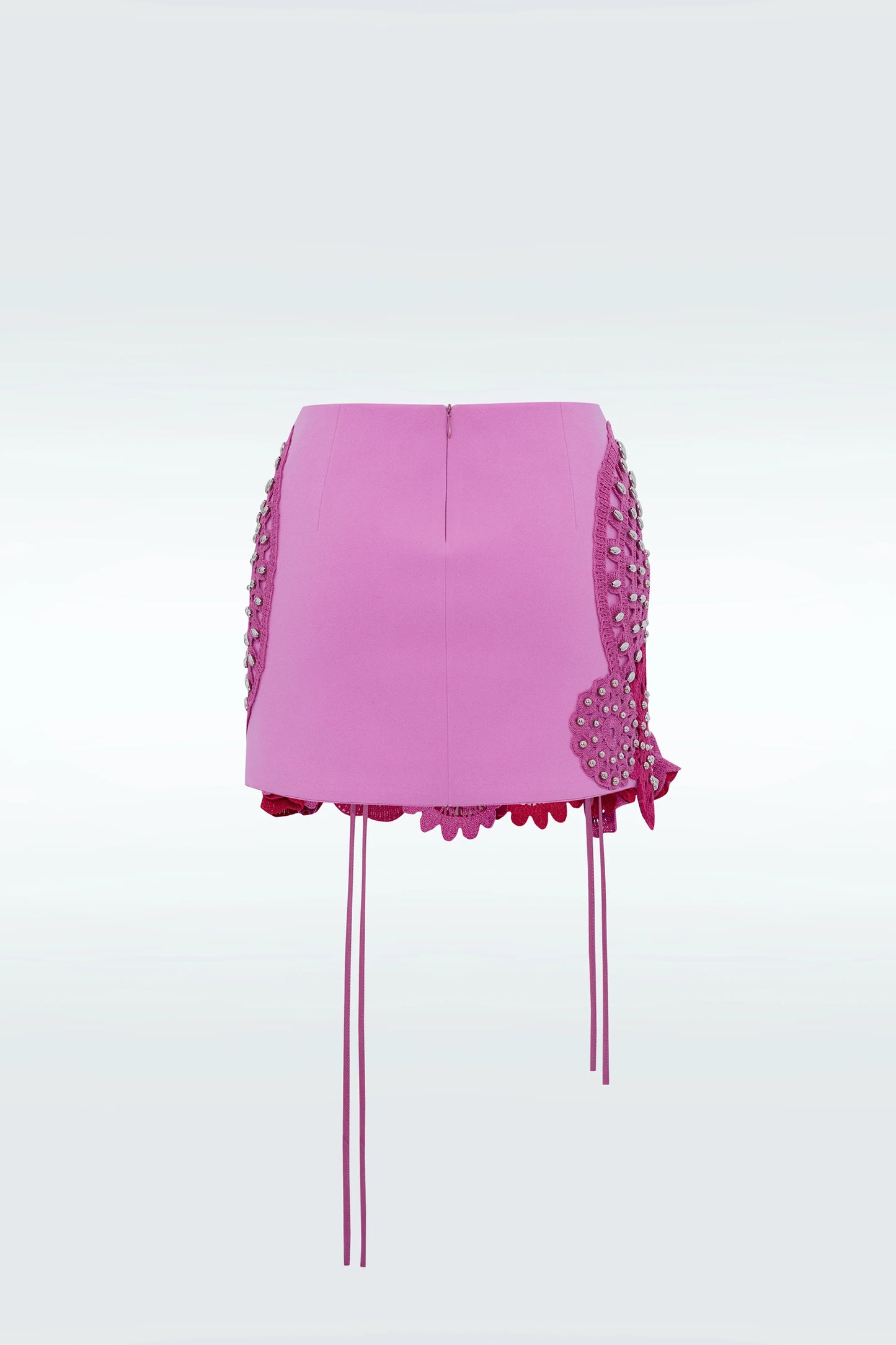 Flower Stud Skirt Pink