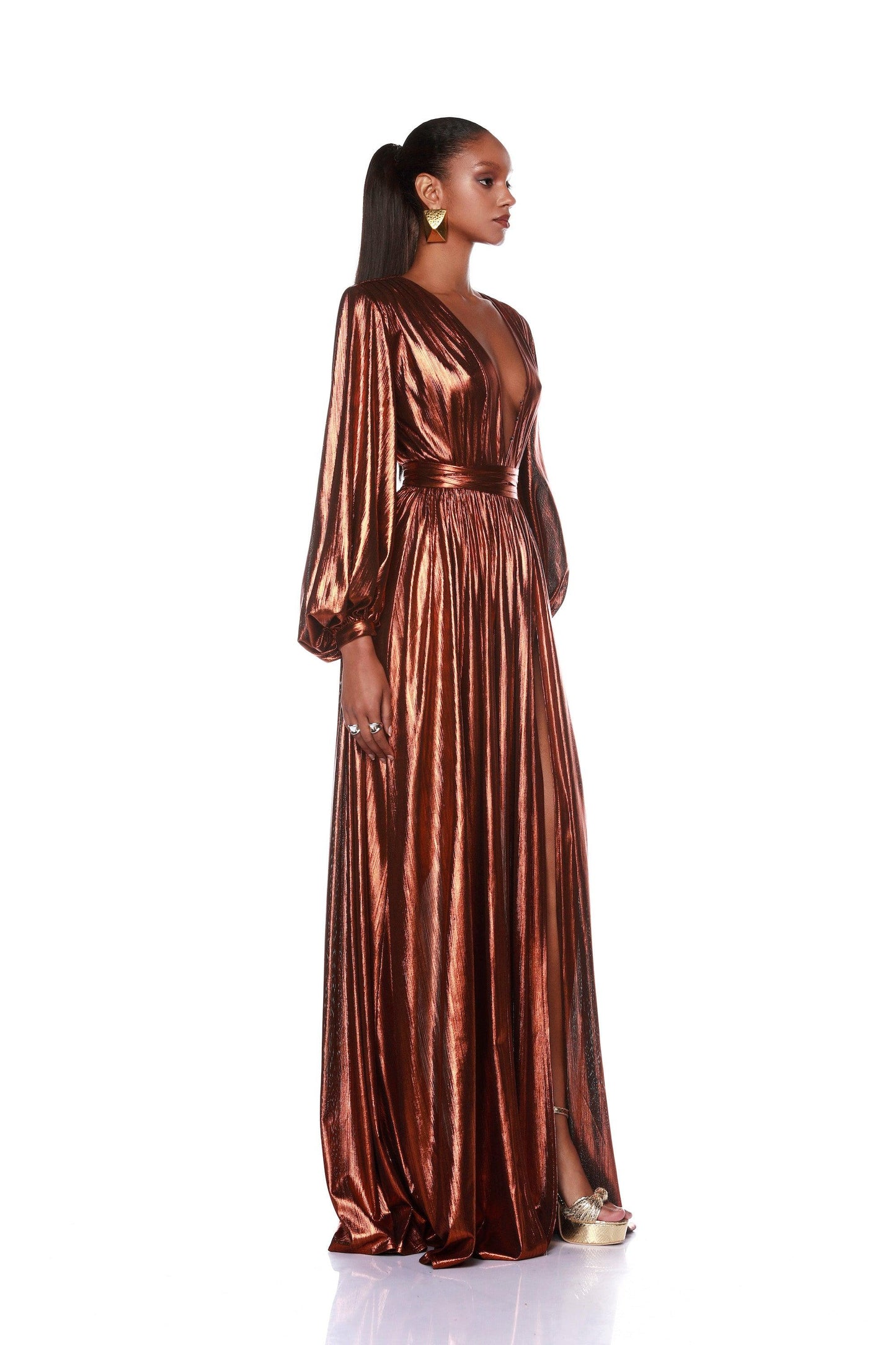 Zoe Copper Maxi Dress