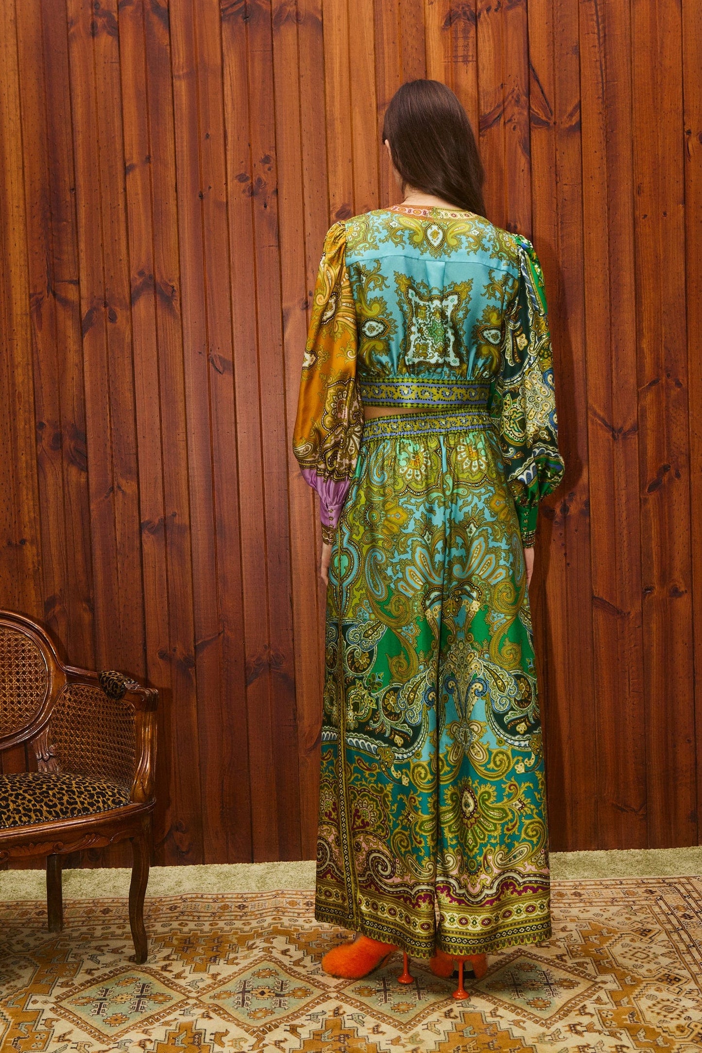 Clemanza Silk Blouse & Pant Set