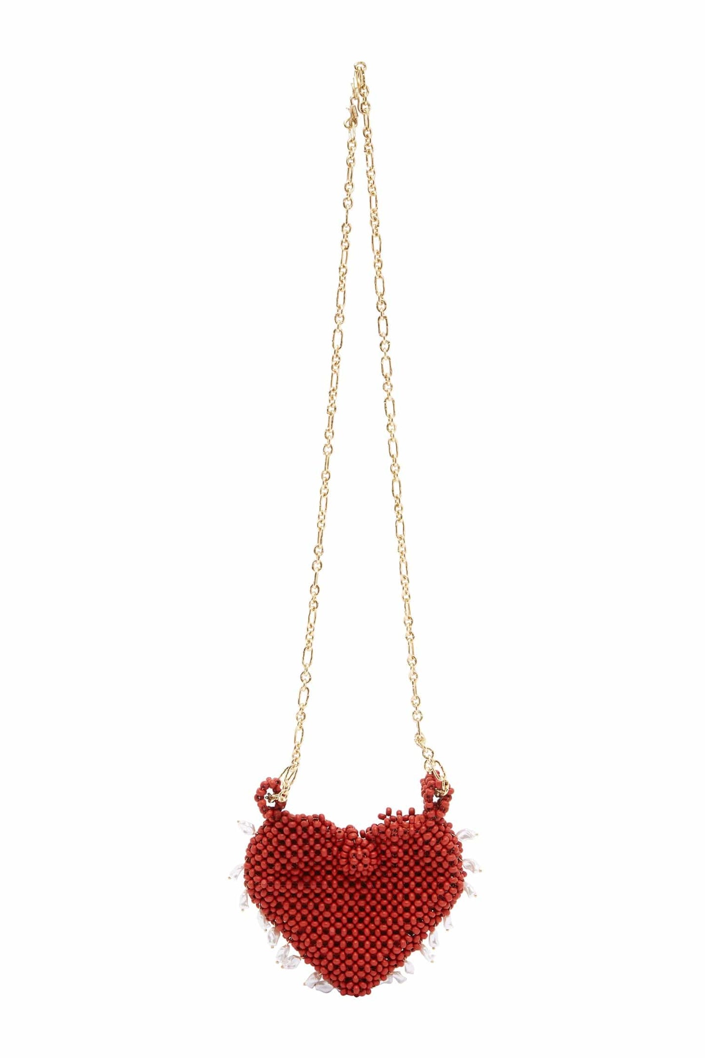 Carmelo Beaded Heart Bag