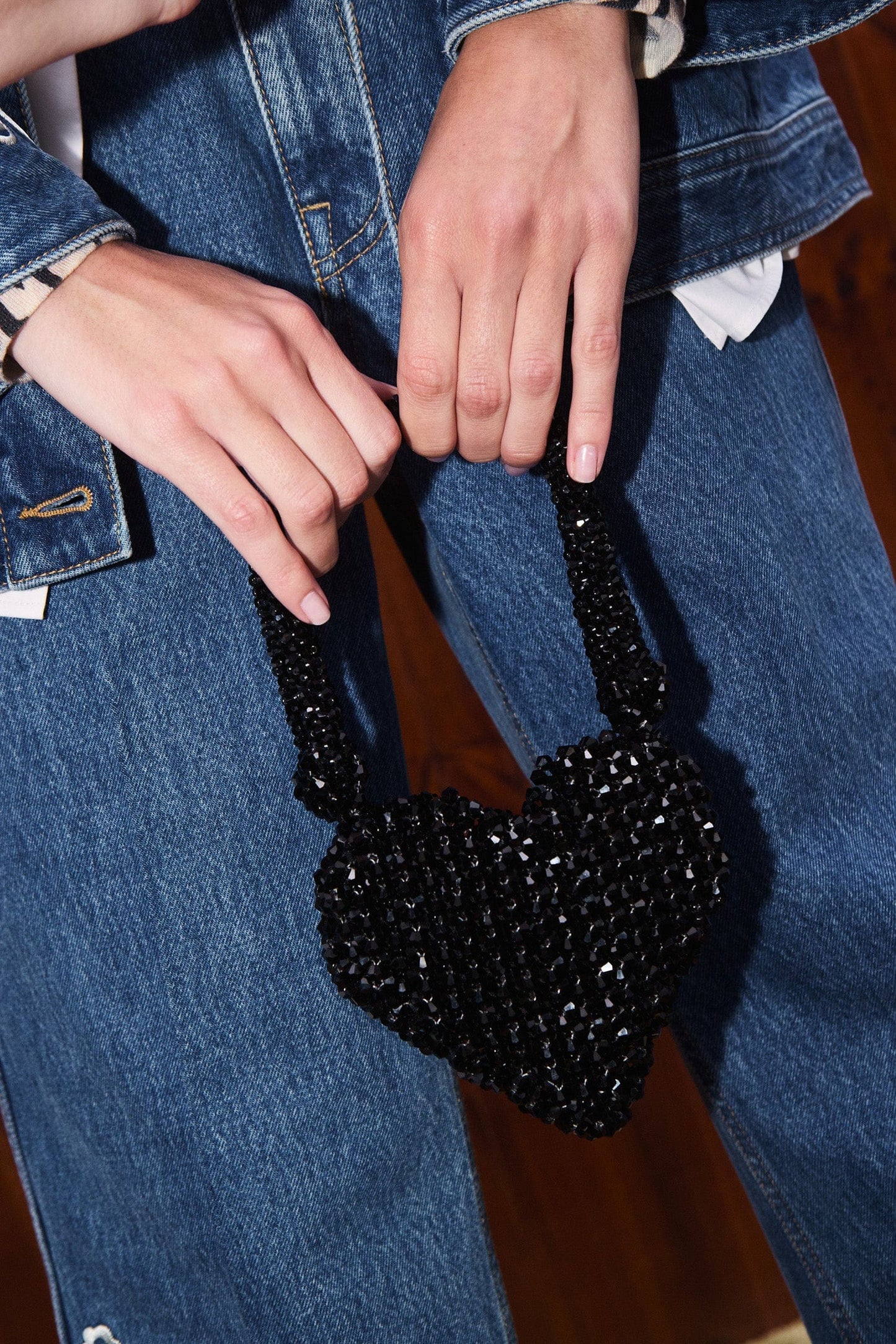 Etta Beaded Heart Bag