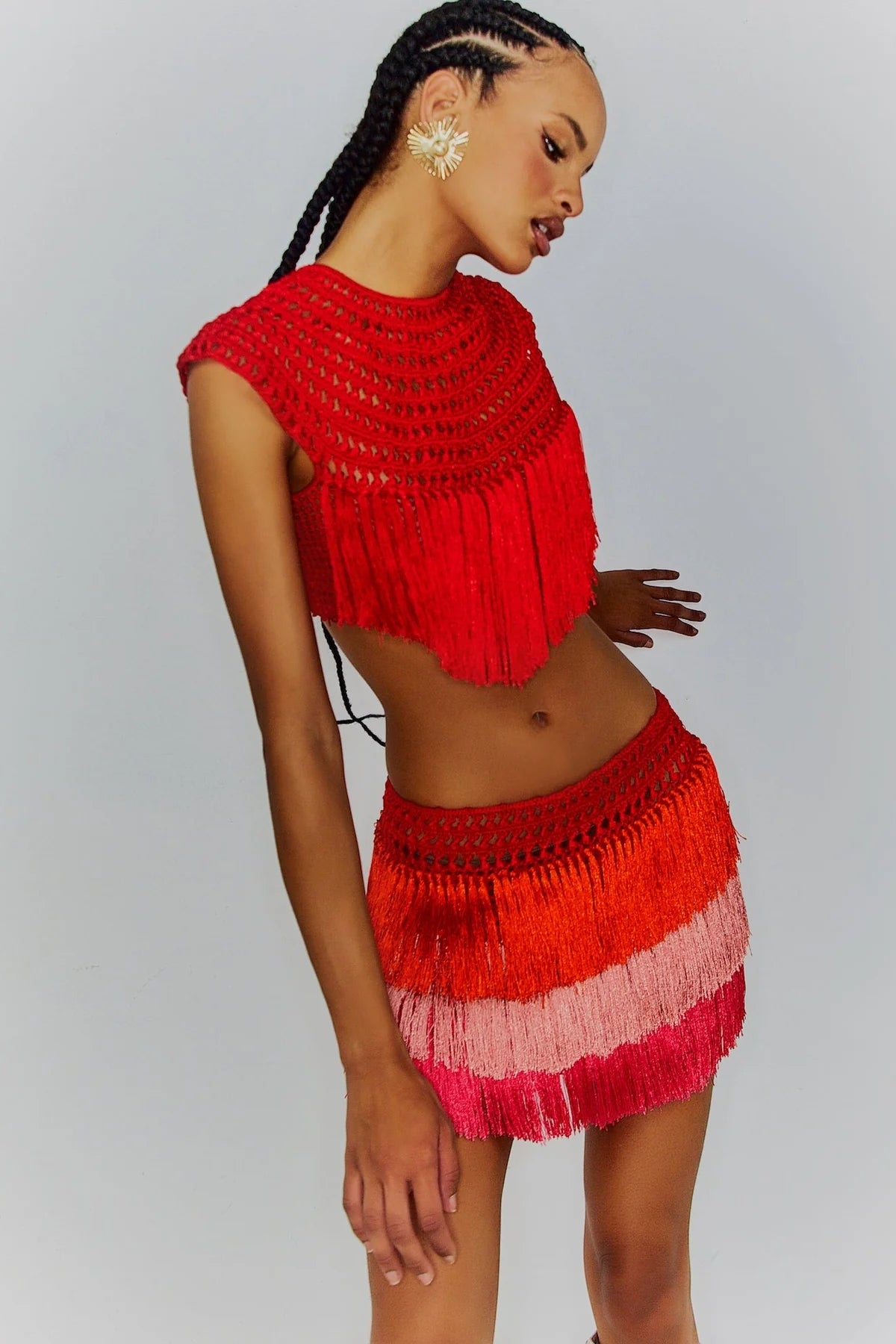 Jeri Two Piece Set Red