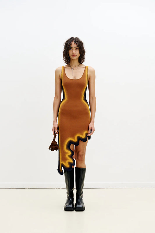 Aster Wavy Asymmetric Dress