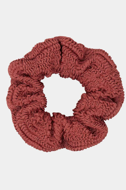 Hair Scrunchie Metallic Rosewood